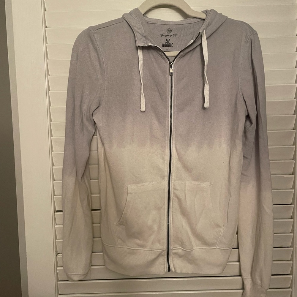 Ombré zip up hoodie